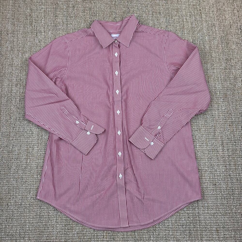 👔 Brooks Brothers 1818 | Classic Fit Stripe Shirt | Size 10 | Red & White